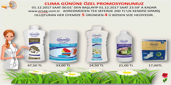 Ersağ hayırlı cumalar 5 de 4 kampanyası promosyonu