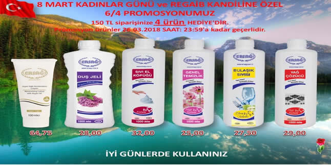 ersağ 6 da 4 kampanya promosyon kadınlar günü kandil