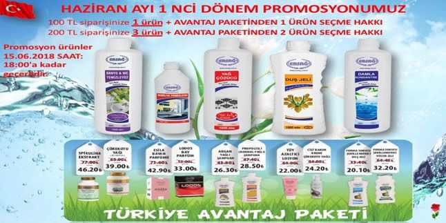 Ersağ Haziran Ayı İlk Yarı Kampanyası Promosyonu ve Ersağ Avantaj Paketi (Haziran 2018)